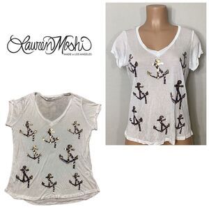 New. Lauren Moshi anchors and rope oversized tee shirt. Retails $121